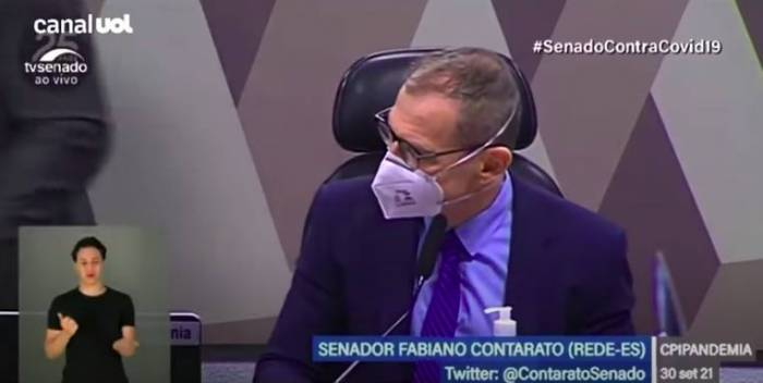 A Postagem Vídeo Senador Contarato detona depoente bolsonarista